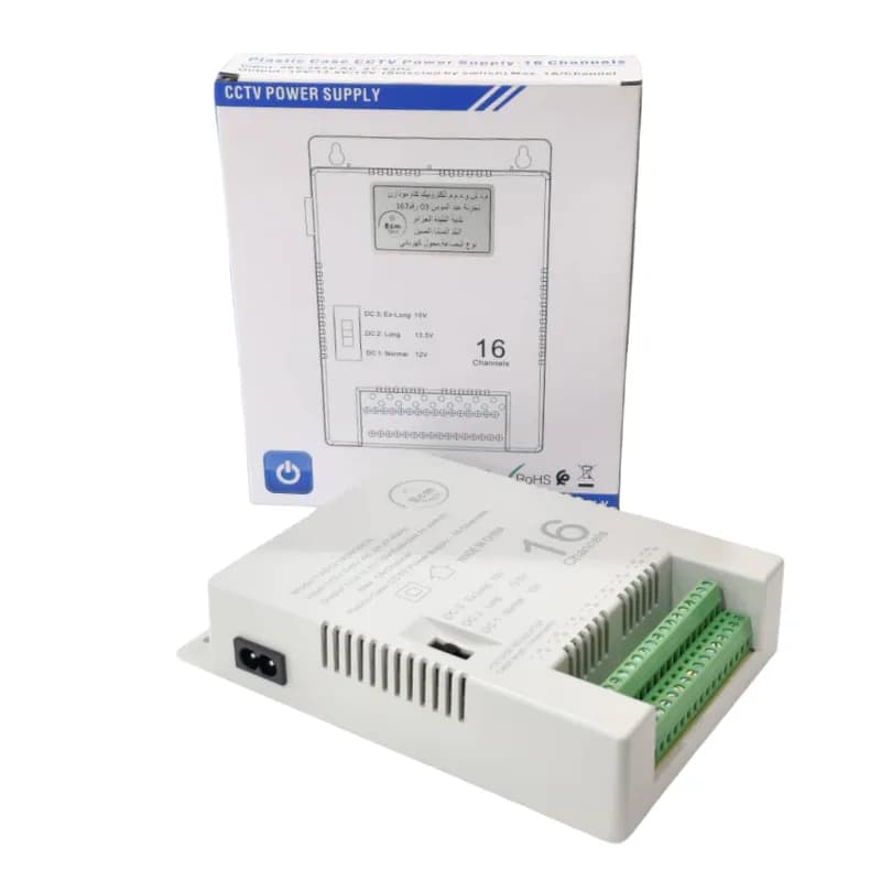 CCTV Power Supply 16 Channels – ECM Tech YAS12180W16CH