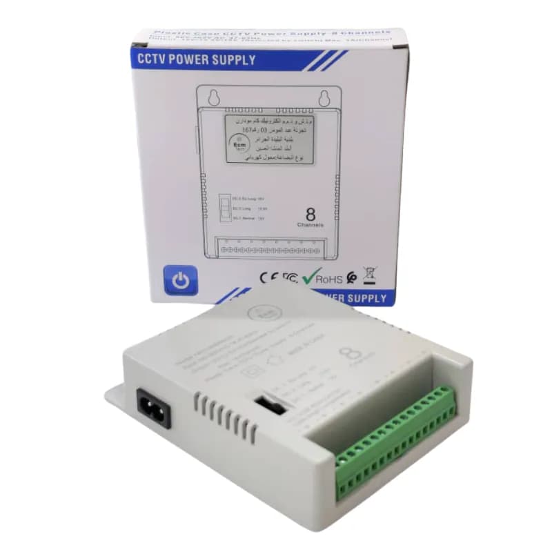 CCTV Power Supply 8 Channels – ECM Tech YAS12180W8CH