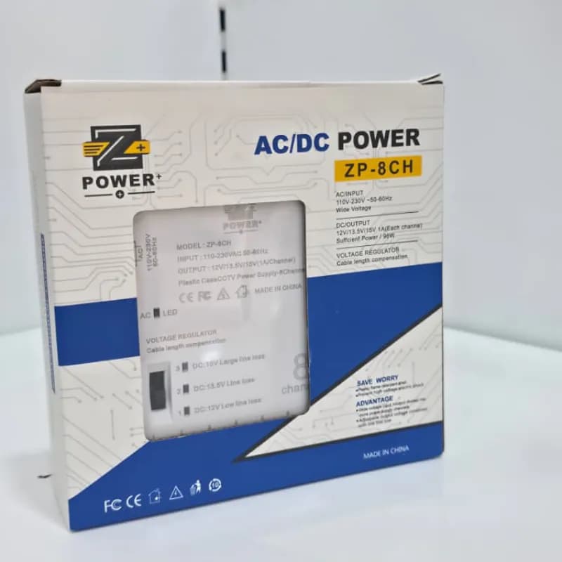 ZPOWER 8-CHANNEL CCTV POWER SUPPLY – ZP-8CH