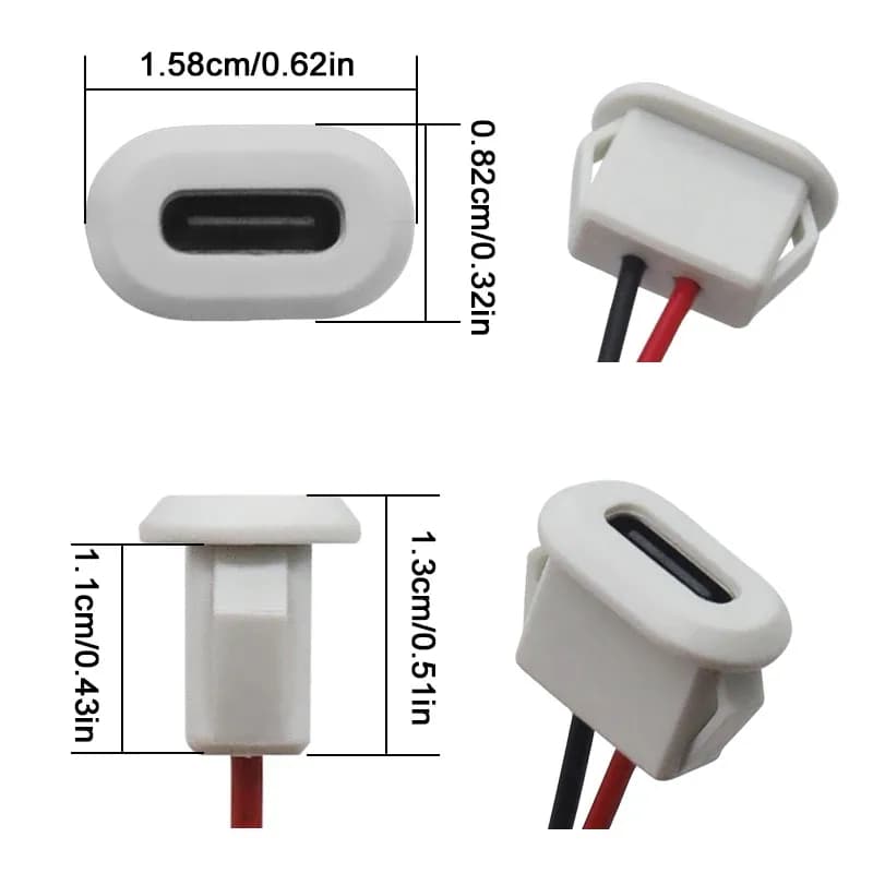 Waterproof TYPE-C Female Socket 