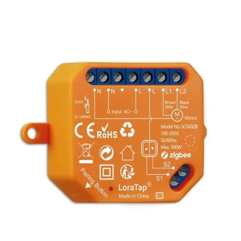 LoraTap SC500ZB-V4 – Zigbee 3.0 Smart Roller Shutter Module