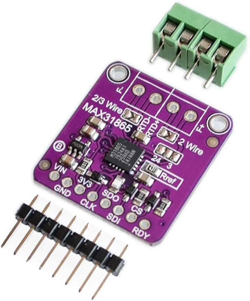 MAX31865 RTD platinum resistance temperature detector module to PT1000