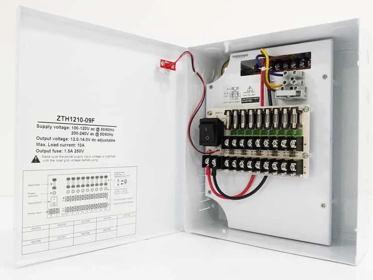 9 Channels Power Supply 12V 10A