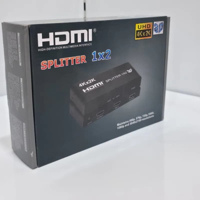 HDMI 1×2 SPLITTER – 1 INPUT TO 2 OUTPUTS, 4K×2K &amp; 3D