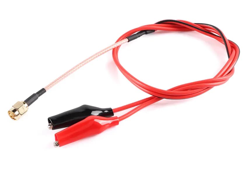 SMA Male Plug to Dual Alligator Clip RG316 Cable 50cm