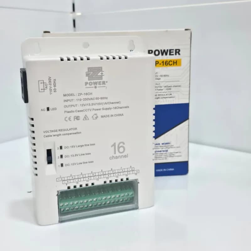 ZPOWER 16-CHANNEL CCTV POWER SUPPLY – ZP-16CH