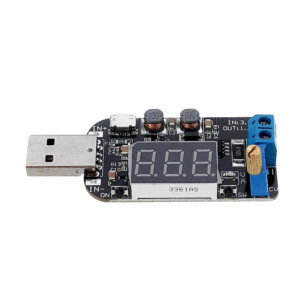 USB adjustable buck-boost power supply regulator module 5V to 3.3V 9V 12V 18V24V DPL