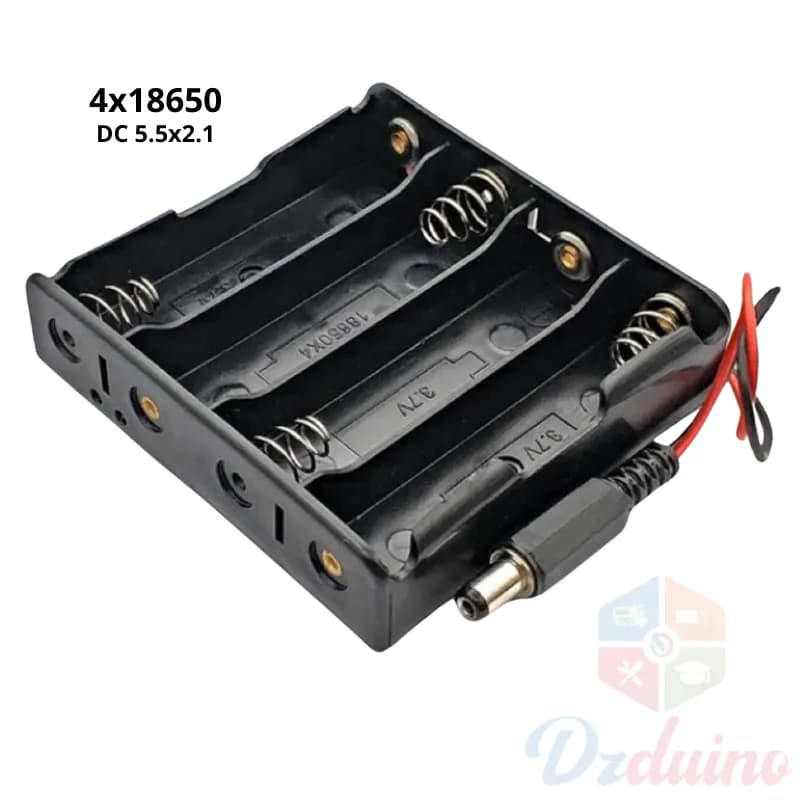 4x18650 Battery Holder with DC connector