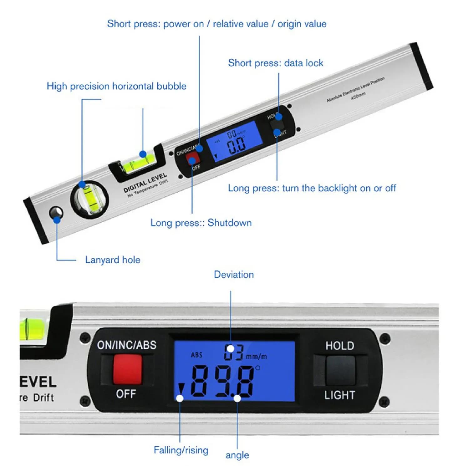 360 degree  Electronic Level Angle 400mm 