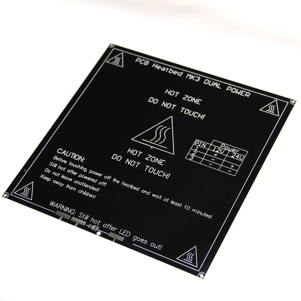 12v/24v 250*250*3mm Heatbed MK3 aluminum 