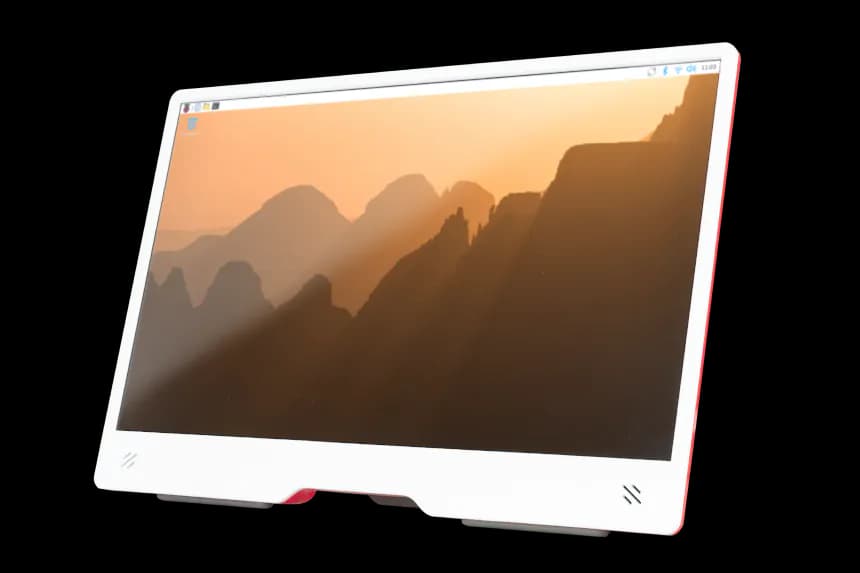 Raspberry Pi Monitor Red/White  15.6" Full HD
