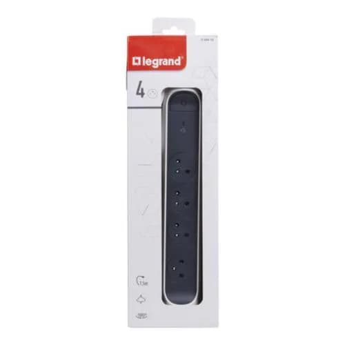 Rotating and fixable power strip 4 sockets 3M