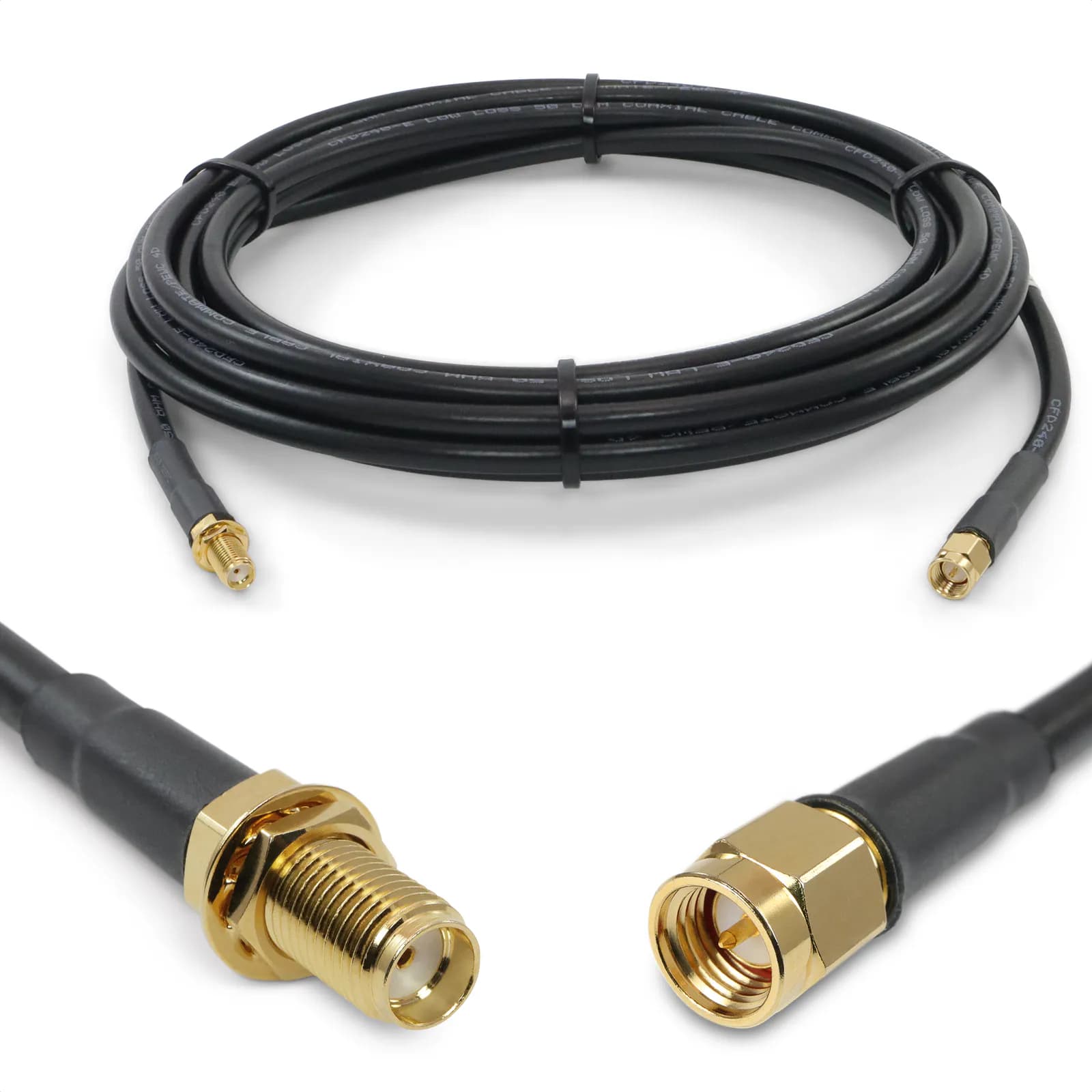 Coaxial Extension Connector RPSMA To SMA Male