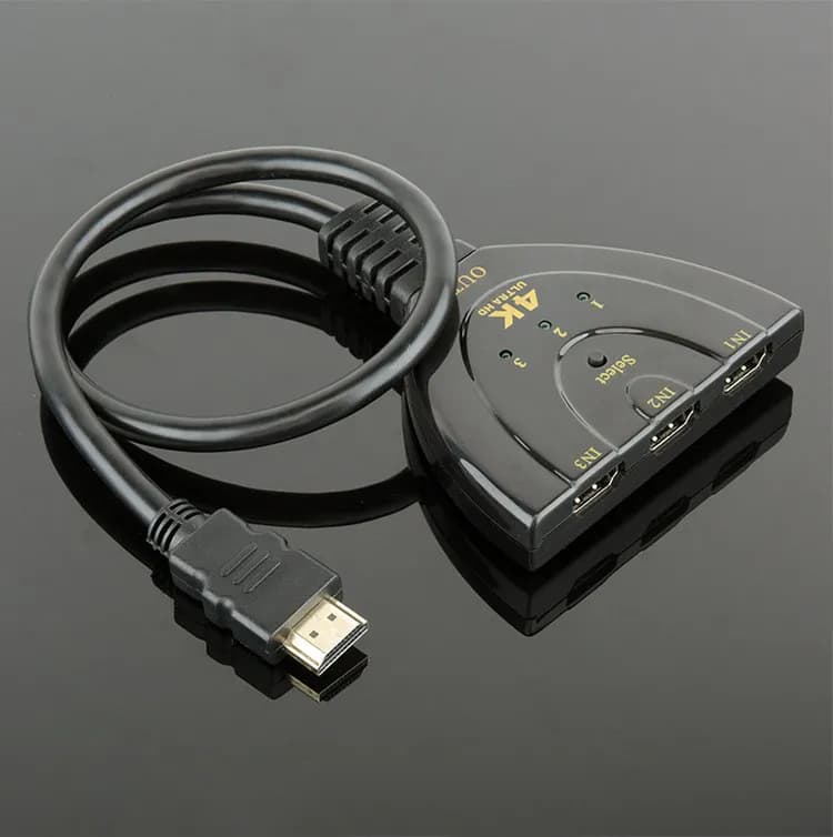 3 Port HDMI Splitter 4K*2K HD TV Adapter Cable 3 IN 1 Out