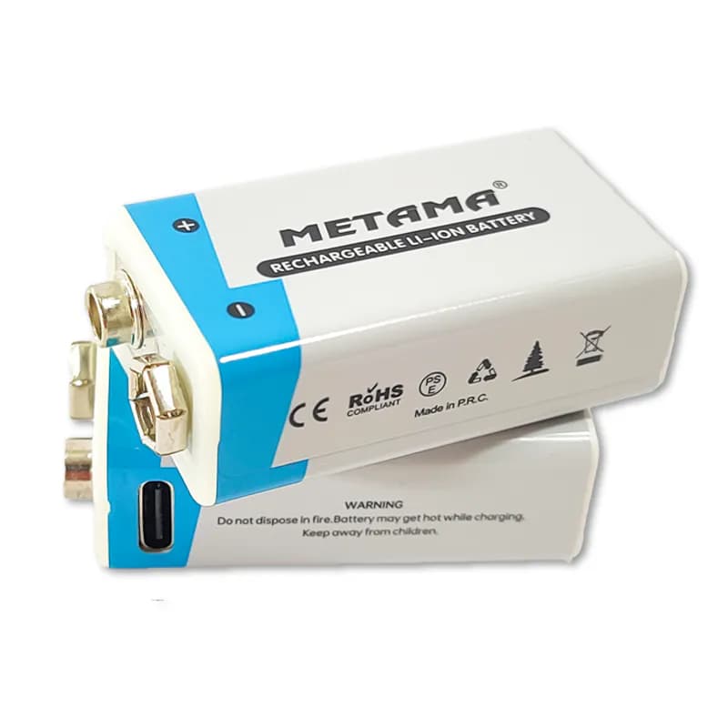 2X9V 1000mAh Type-C USB Battery Li-ion Rechargeable