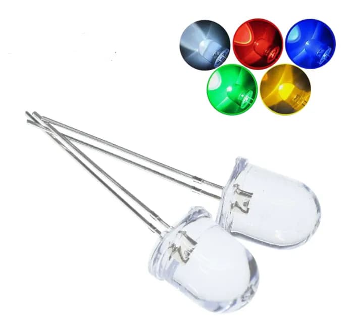 10mm LED  Red, Green, Yellow, Blue, White 