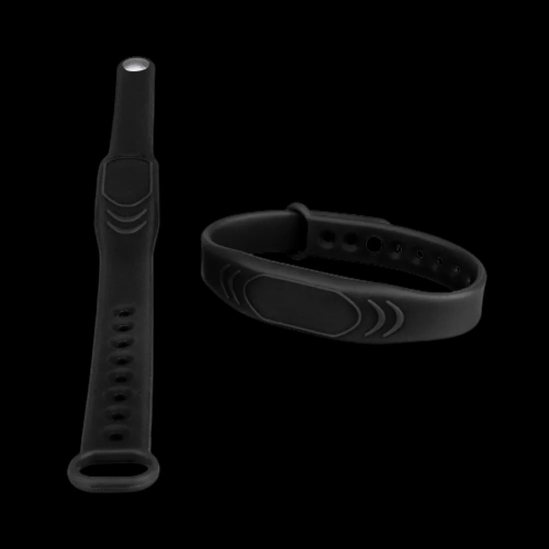 Black waterproof silicone bracelet Mifare 125Khz