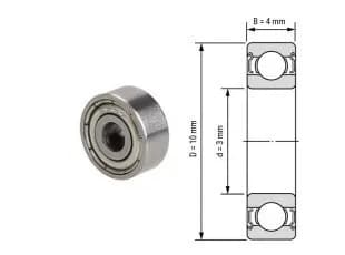  Ball Bearings 623ZZ 3x10x4mm