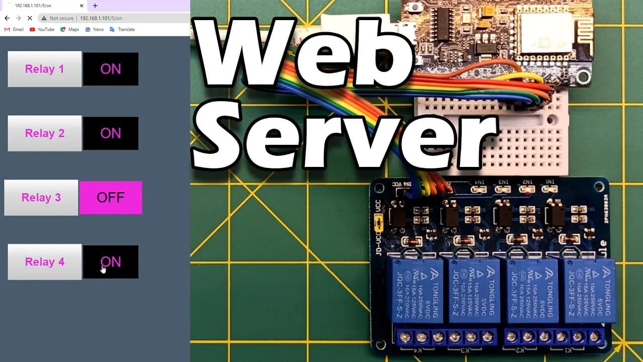 Contrôle du serveur web de relais 4 canaux via ESP32