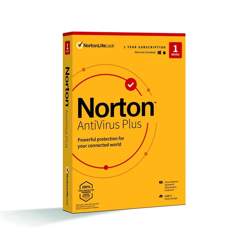 Norton Antivirus Plus – 1 Year 1 Seat License