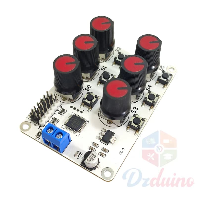Far Button Servo Motor Controller Board with Overcurrent Protection, 6CH