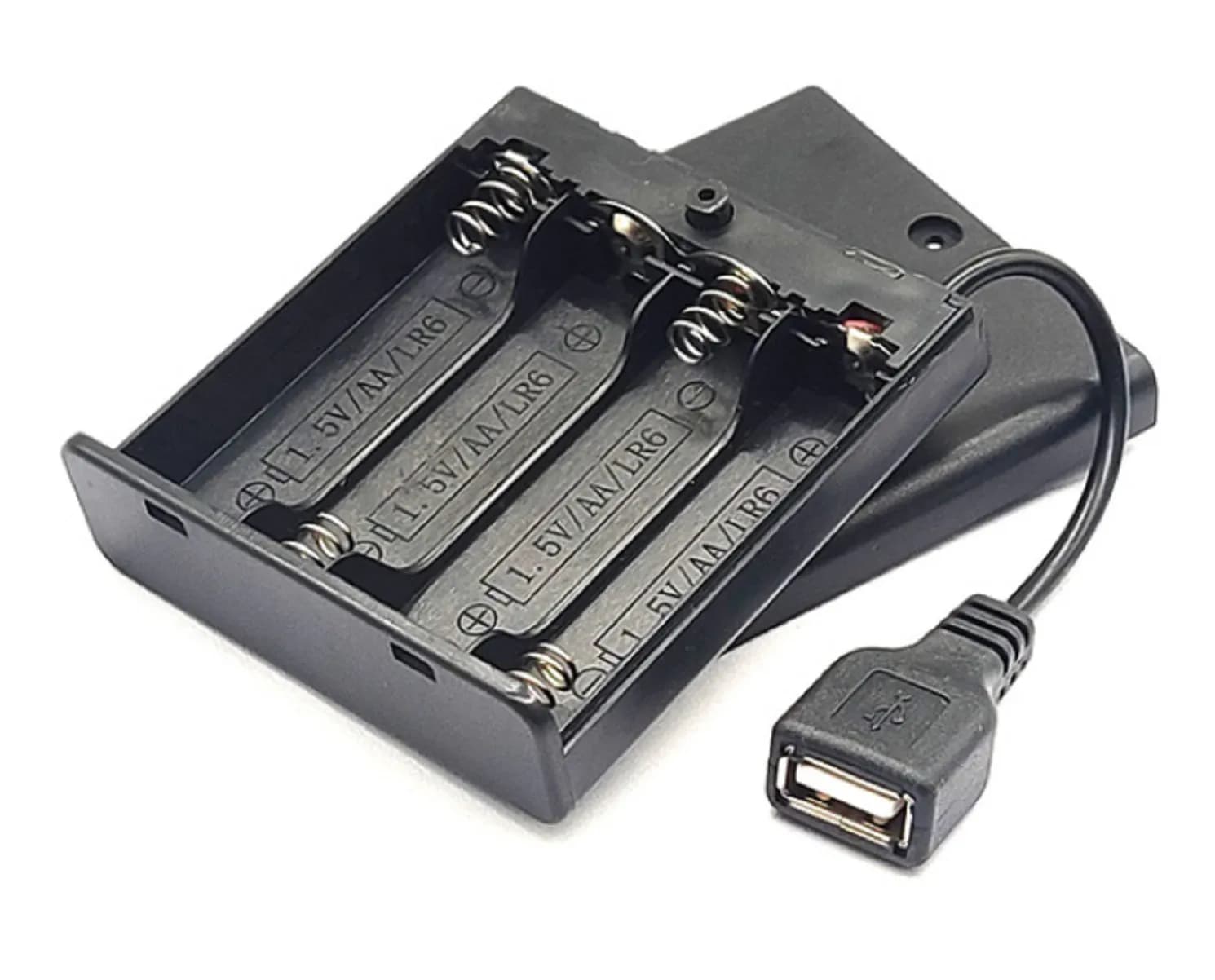 4xAA Battery Holder With USB Power Port