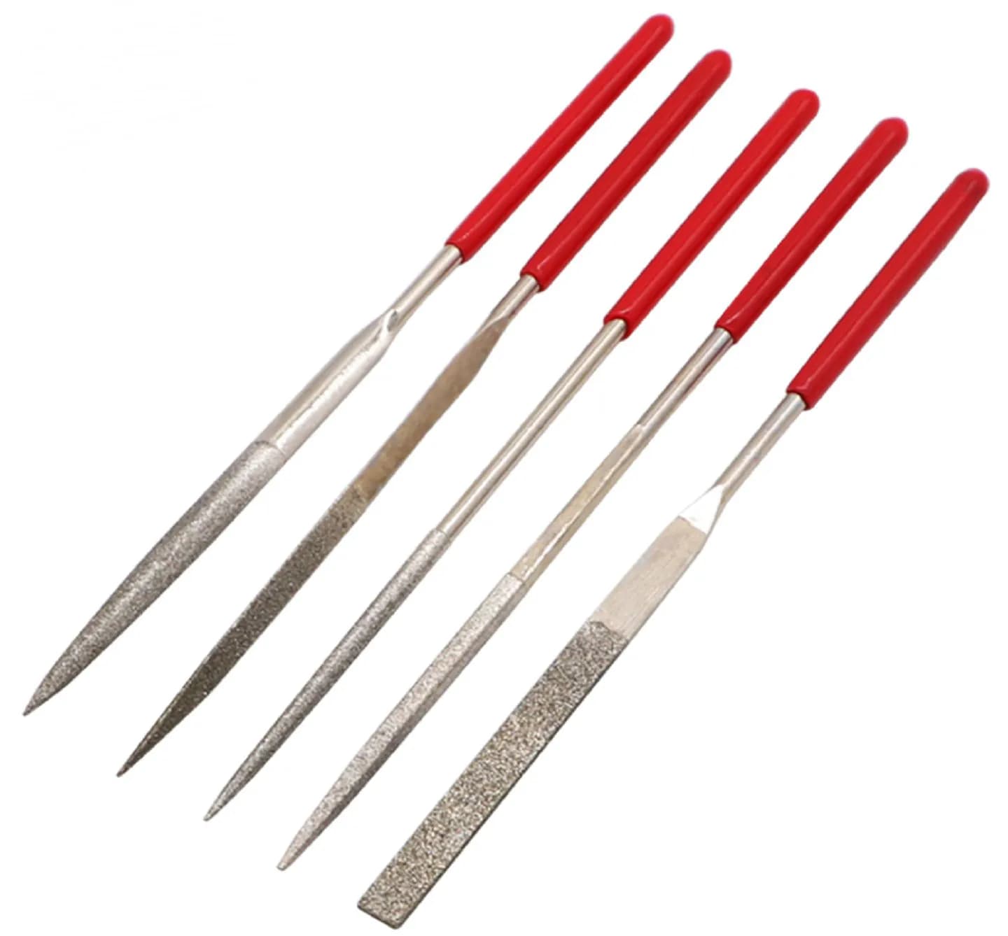 5pcs Diamond File Needle Handle 140X3mm