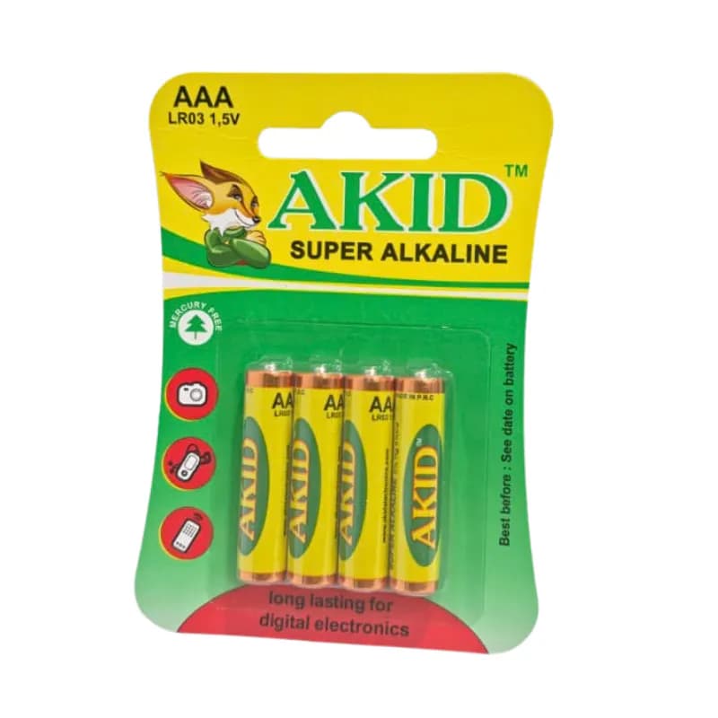 AKID Super Alkaline AAA Batteries 1.5V