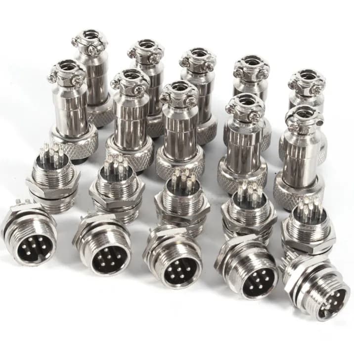 GX12-2 2Pin 12mm M/F Wire Panel Circular Connector