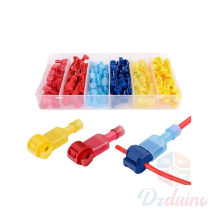 120pcs T-tap Electric Terminals Cable Connectors Quick Splice Lock Wire Crimp