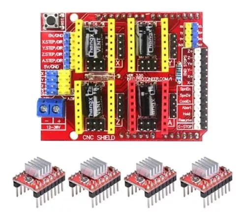 CNC Shield V3 and4 x A4988 Driver