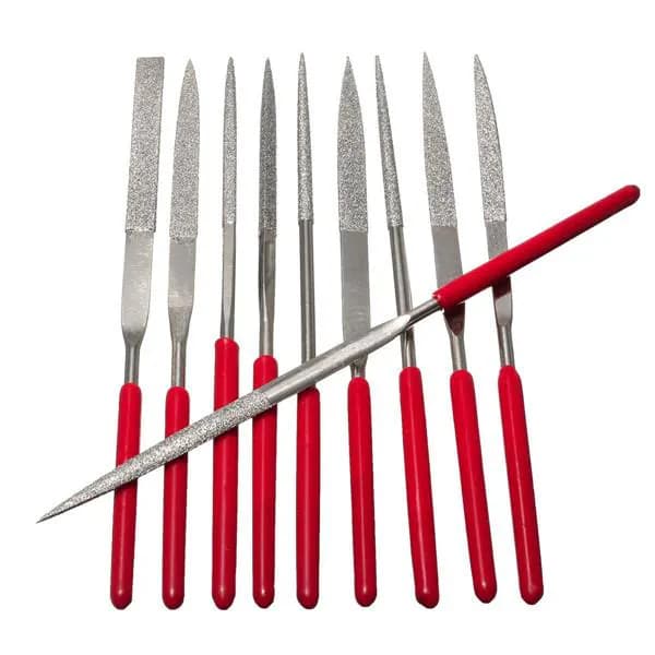 10pcs Diamond File Needle Handle 140X3mm
