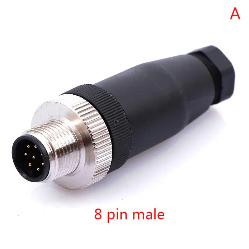 M12 sensor connector waterproof 8Pin Male+Female