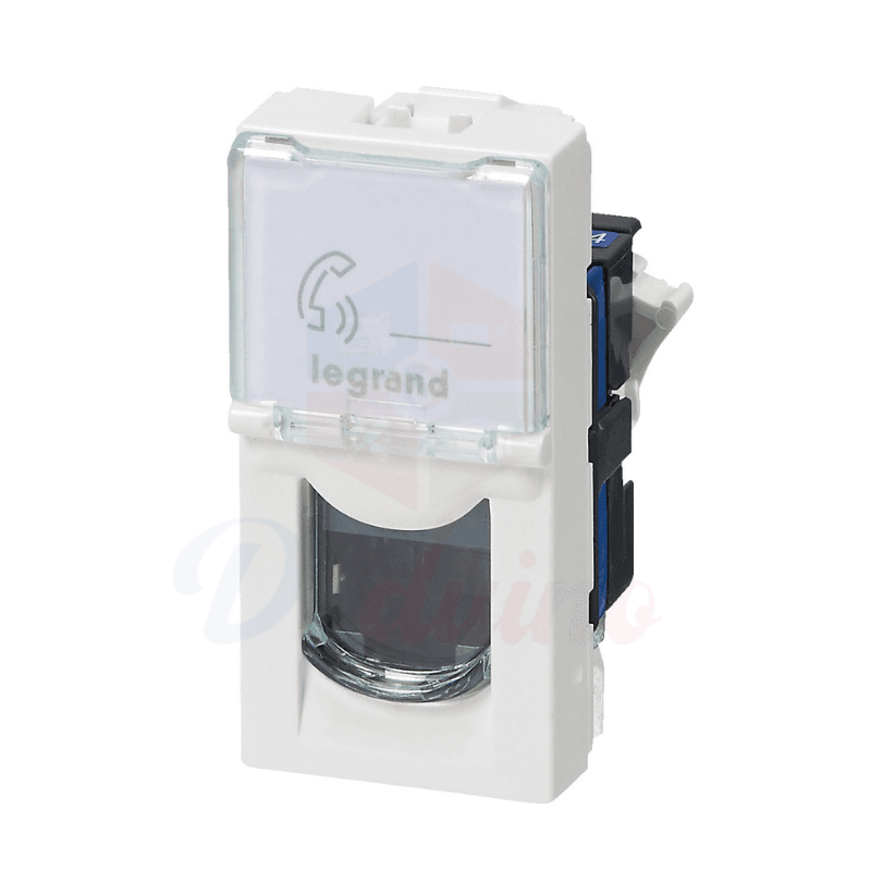 RJ45 category 6 FTP Mosaic socket 1 module - white — image 1
