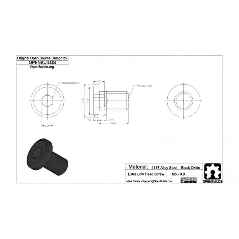 Low Profile Screws M5 (55mm)  — image 1