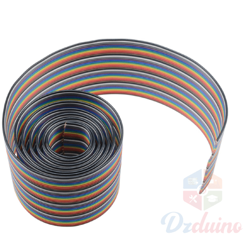 40pin Dupont Wire Rainbow Ribbon Cable 1M — image 1