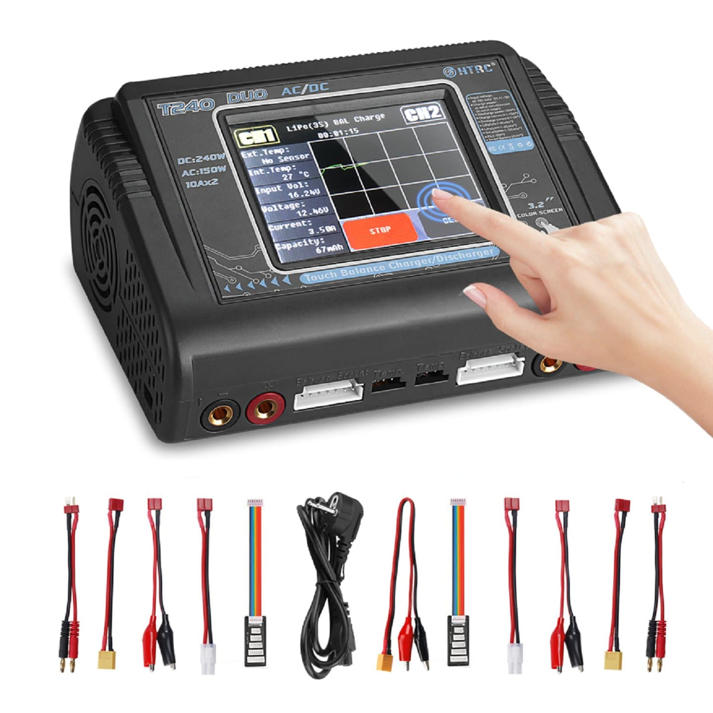T240 DUO Lipo Battery RC Balance Charger/Discharger — image 1