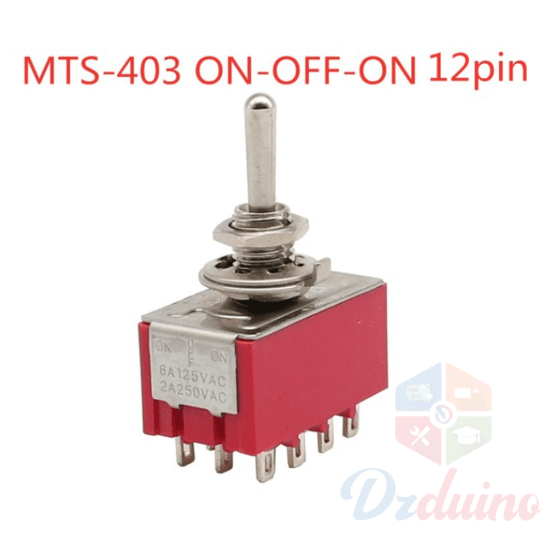 MTS-403 Toggle Switch 12 Pin 3 Position — image 1