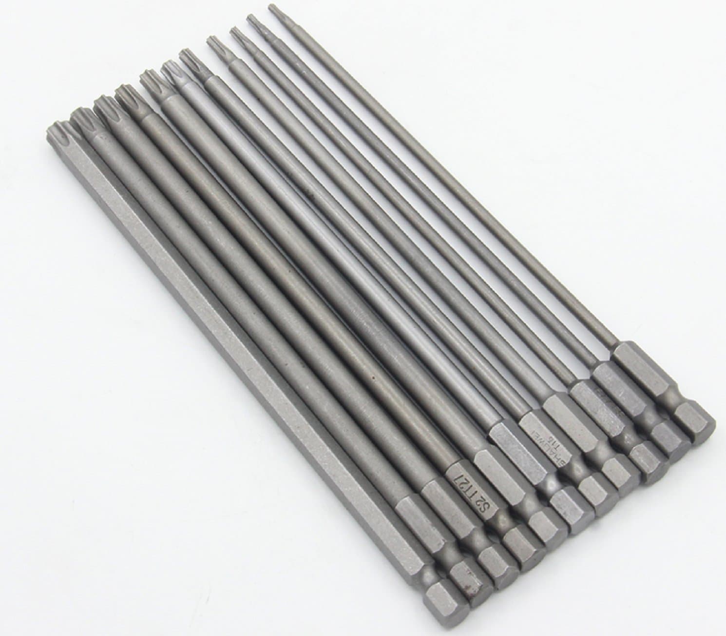 10pcs 150mm long T6-T40 Magnetic Torx Screwdriver Bits Set — image 1