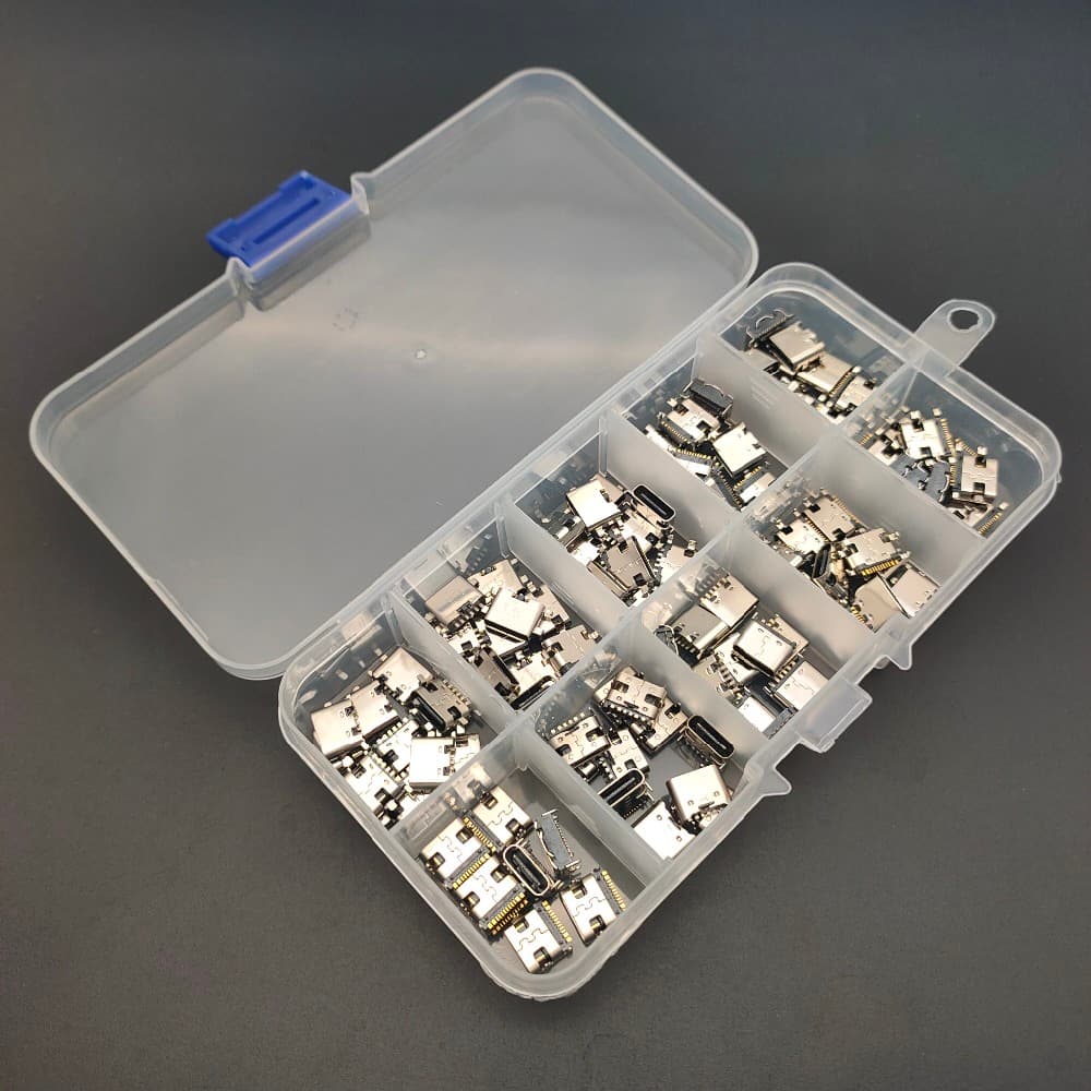 100Pcs 10 types Type-C Usb  Connector Kit — image 1
