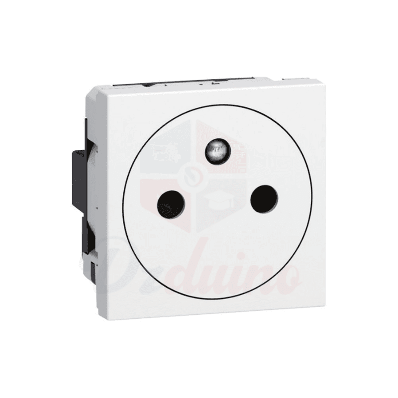 ELECTRICAL SOCKET WITH EARTH, MOSAIC 2 MODULES - LEGRAND — image 1