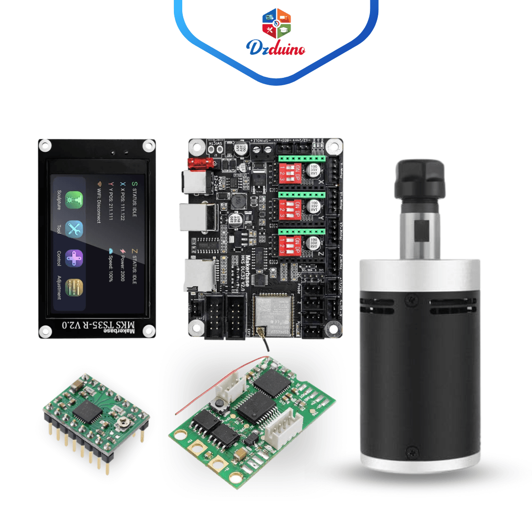 10000rpm brushless DC motor kit, 24V drive board with cable — image 1