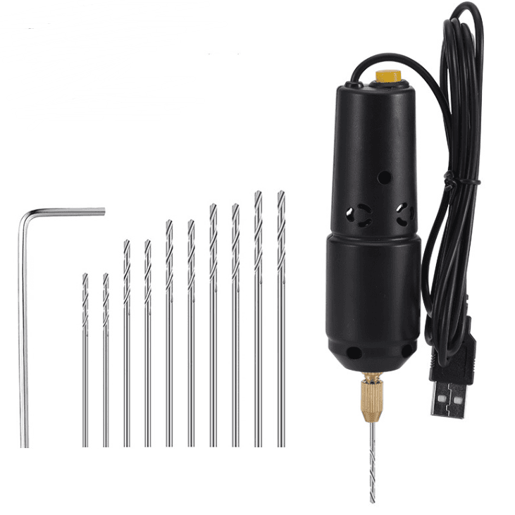 360 Type Black USB Mini Electric Drill set — image 1