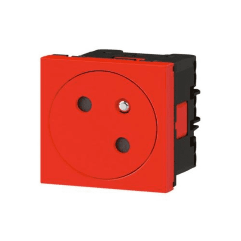 Mosaic Surface 2P+T Power Socket - Red — image 1