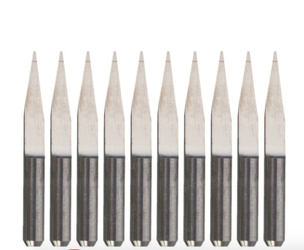 20 Degree 0.1mm Tip 3.175mm Carbide PCB Engraving Bits End Mill Cutter — image 1