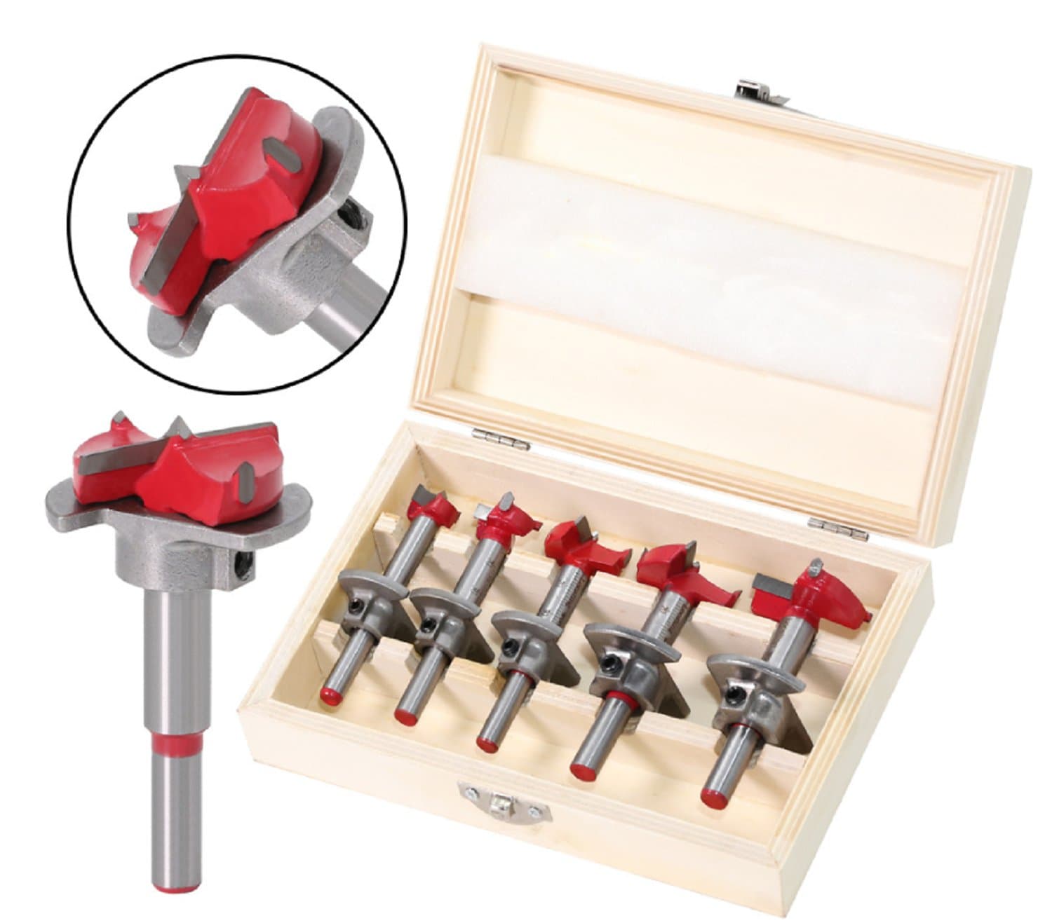 5Pcs Forstner Drill Bit Set 15-35mm （15 20 25 30 35mm） — image 1