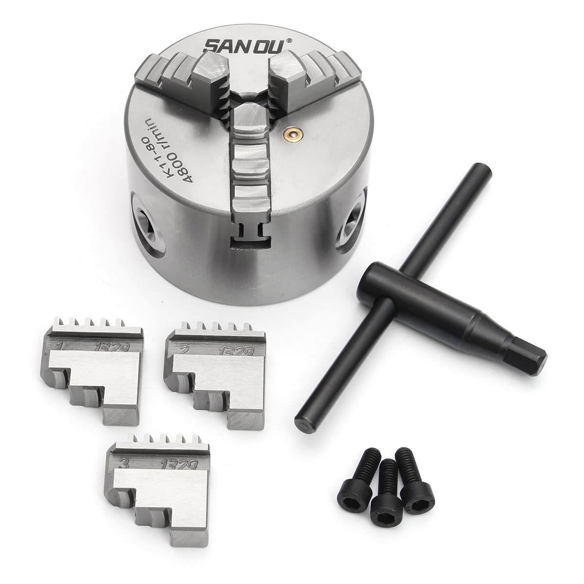 SANOU 3 Jaw Lathe Chuck K11-80 80mm — image 1