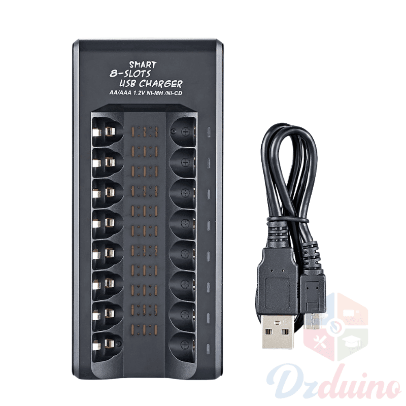 USB 8 slots Smart USB Charger for AA/AAA 1.2V Li-ion battery — image 1