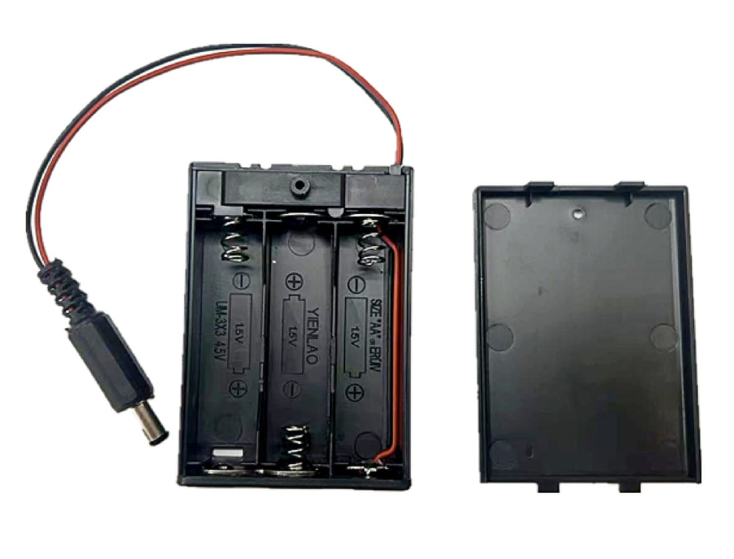 3xAA Battery Holder With Switch and DC connector — image 1