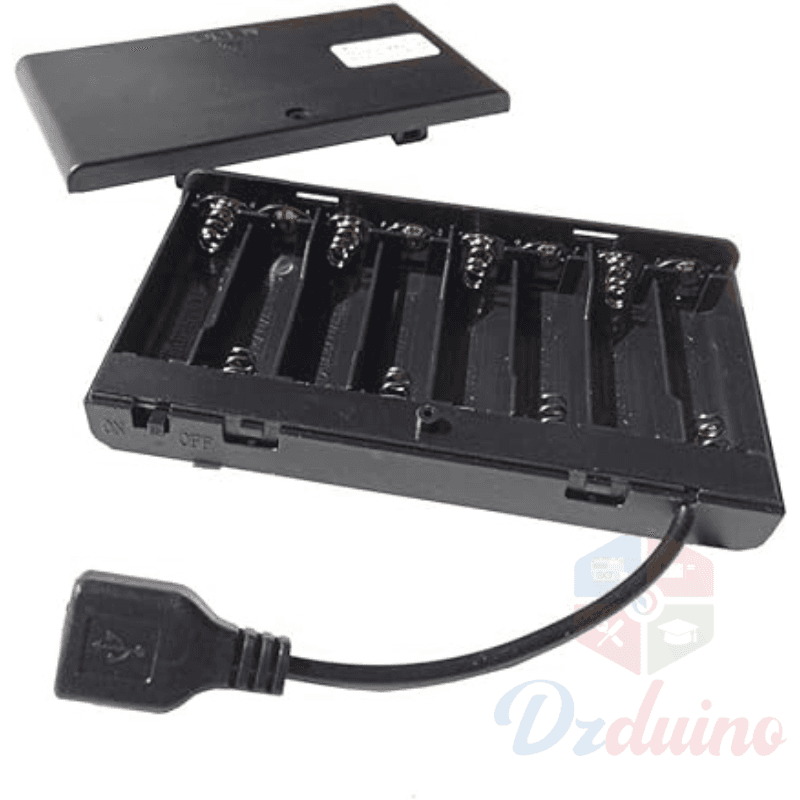 8xAA Battery Holder With USB Power Port — image 1